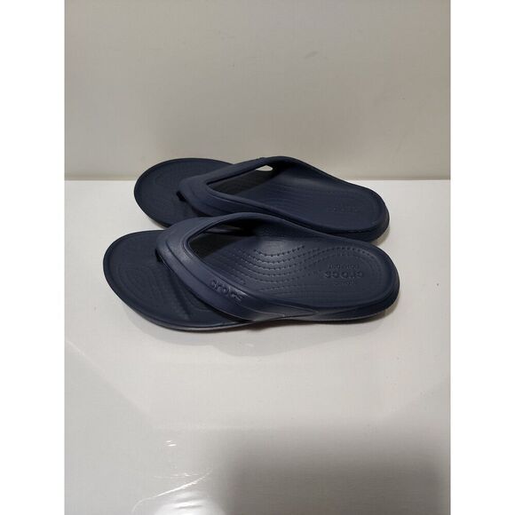 Crocs Thong Sandals Blue Size J2 - Picture 3 of 6